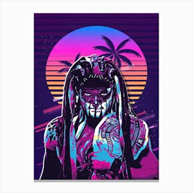 Demon Finn Balor 80s Retro Canvas Print