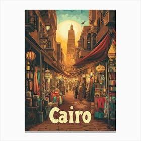 Aihrgdesign A Classic 1960s Travel Poster For Cairo 2 Canvas Print