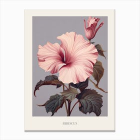 Floral Illustration Hibiscus 2 Poster Canvas Print