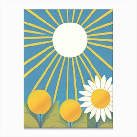 Sunflowers And Daisies Canvas Print