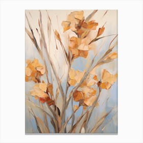 Fall Flower Painting Flax Flower 3 Canvas Print