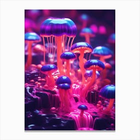 Psychedelic Mushrooms Print Canvas Print