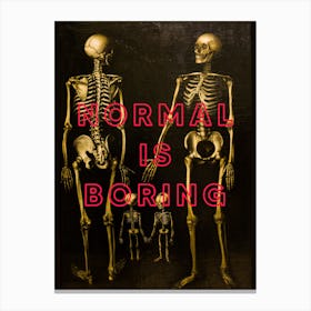 Normal Is Boring Canvas Print