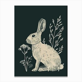 Rhinelander Rabbit Minimalist Illustration 3 Canvas Print