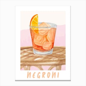 Negroni Cocktail 1 Canvas Print