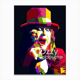 Ozzy Osbourne British Heavy Metal Classic Rock Pop Art WPAP Canvas Print