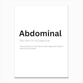 Abdominal Definition Meaning Canvas Print