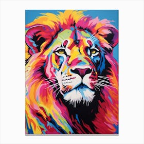 Lion Pop Art 1 Canvas Print