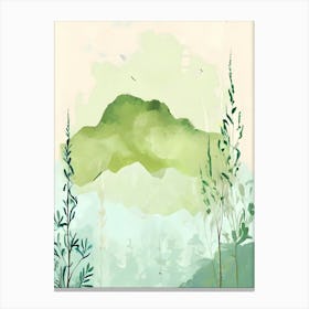 Watercolor Of A Forest 7 Canvas Print