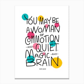 Woman of Magic and Brain, Kate Baer Canvas Print