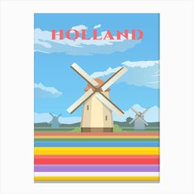 Holland Travel Poster Canvas Print
