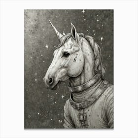 Unicorn In Space Canvas Print