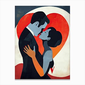 Romantic Couple 3, Valentine's Day Canvas Print