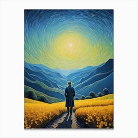A Man Stands In The Wilderness Vincent Van Gogh Painting (31) Canvas Print