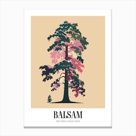 Balsam Tree Colourful Illustration 2 Poster Canvas Print