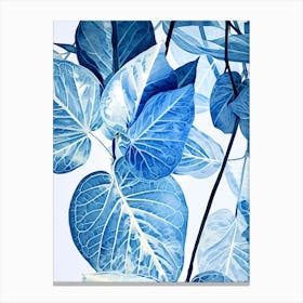 blue fern leaves Canvas Print