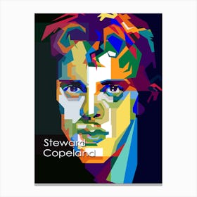 Stewart Copeland The Police Pop Art Wpap Canvas Print