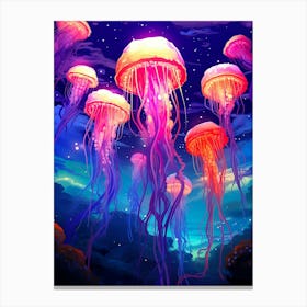 Jellyfish In The Sea 1 Canvas Print