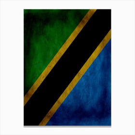 Tanzania Flag Texture Canvas Print