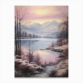 Dreamy Winter Painting Loch Lomond And The Trossach National Park Scotland 1 Canvas Print
