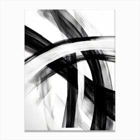 Abstract Black And White Painting 2 Canvas Print