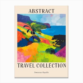 Abstract Travel Collection Poster Dominica 1 Canvas Print