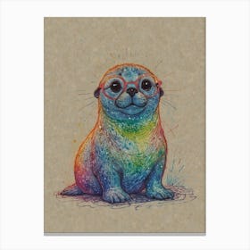 Seal - Rainbow Canvas Print