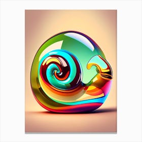 Glass Snail  1 Pop Art Canvas Print
