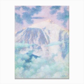 Pastel Mountains Dreamscape Drawing Canvas Print