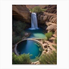 Waterfall In The Desert Canvas Print