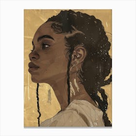 Portrait Of A Black Woman 11 Canvas Print