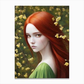 Girl With Red Hair Canvas Print