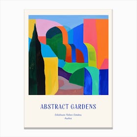 Colourful Gardens Schnbrunn Palace Gardens Austria 1 Blue Poster Canvas Print