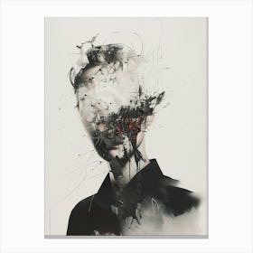 Cloudy Face Art Canvas Print