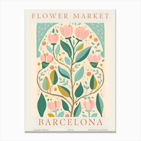 Flower Market Barcelona Canvas Print