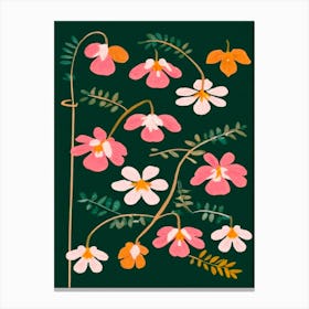 Flowers On A Branch Canvas Print