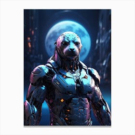 Seal In Cyborg Body #1 Canvas Print