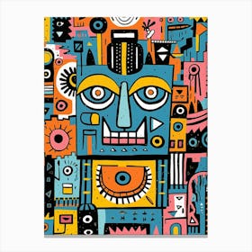 Doodles On City Canvas Print