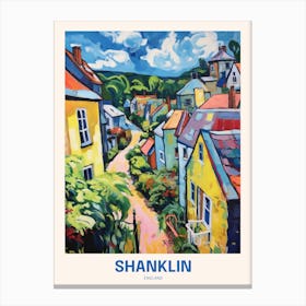 Shanklin England 5 Uk Travel Poster Canvas Print