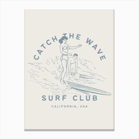 Catch The Wave | Surf Club Beachy Tropical Coastal 1 Toile