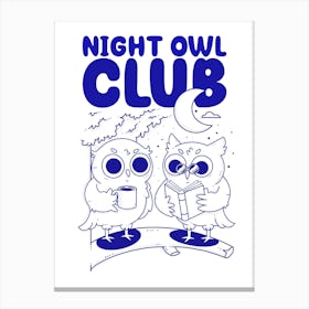 Night Owl Club Canvas Print