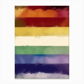 Rainbow Flag 1, Symbol Abstract Painting Canvas Print