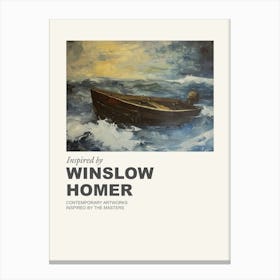 Museum Poster Inspired By Winslow Homer 2 Canvas Print