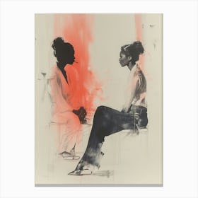 'Two Women Talking' 1 Canvas Print