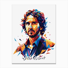 Josh Groban 02 Portrait Music Icon Style WPAP Pop Art Canvas Print