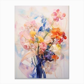 Abstract Flower Painting Veronica Flower 2 Canvas Print