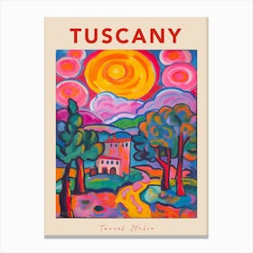 Tuscany Italia Travel Poster Canvas Print
