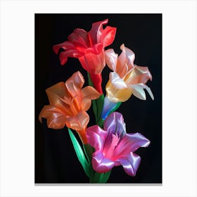 Bright Inflatable Flowers Gladiolus 3 Canvas Print