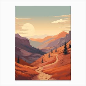 Pacific Crest Trail Usa 3 Hiking Trail Landscape Canvas Print