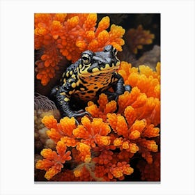 Fire Bellied Toad Realistic 5 Canvas Print